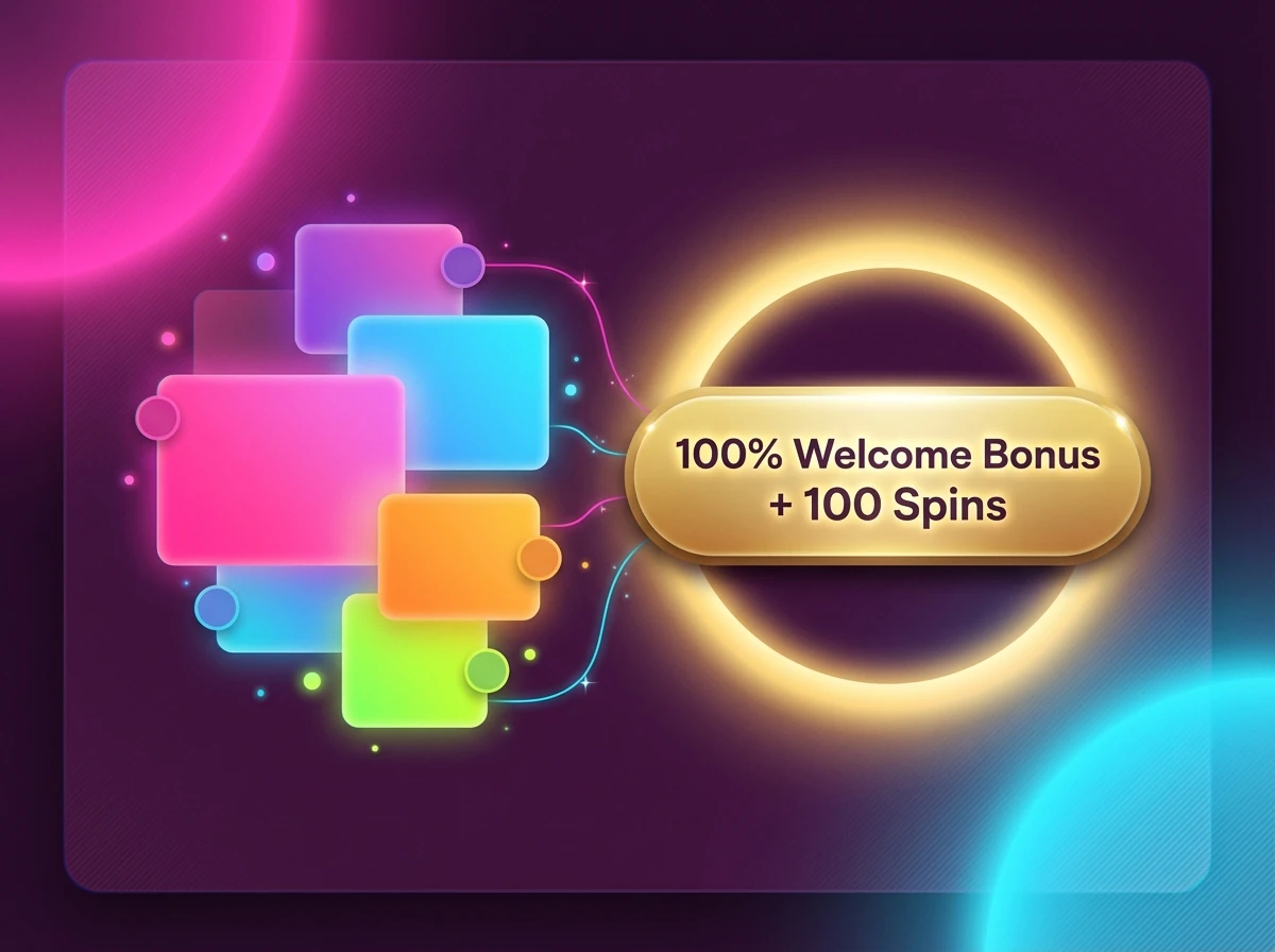 100% Welcome Bonus + 100 Spins